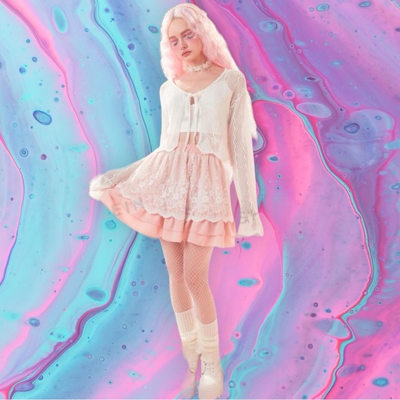 Coquette/Cottage Core Skirt- Romwe- Adult Size 2 - Picture 2 of 10